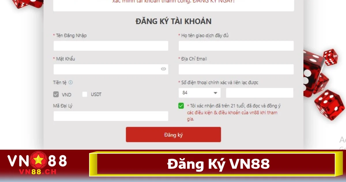 Đăng Ký VN88 Miễn Phí Đơn Giản Nhanh Chóng Trong Phút 2 Cách đăng ký VN88 chi tiết cho người mới bắt đầu